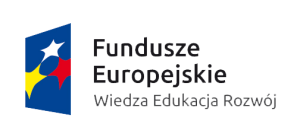 Logo: Fundusze Europejskie: Wiedza Edukacja Rozwój